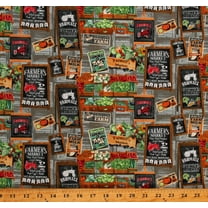 Farmall Farm to Table Farmer's Market Cotton Fabric