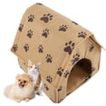 thumbnail image 4 of Foldable Dog BedCat House, Large Pet House, Home For Dog Cat Outdoors Brown, 4 of 8