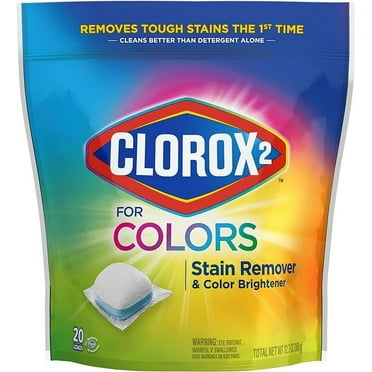 Clorox 2 for Colors - Stain Remover and Color Brightener Packs, 20 Count (Packaging May Vary)