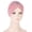 Pink, variant on Teissuly Beanies Hats Women Solid Rhinestone India Muslim Ruffle Chemo Hat Wraps Turbans Beanie Cap Headwraps