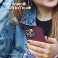 thumbnail image 6 of Compatible with iPhone 13 Pro Case 6.1, Slim Liquid Silicone 3 Layers Full Covered Soft Gel Rubber Case Cover 6.1 inch-WineRed, 6 of 12