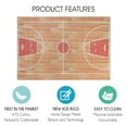 thumbnail image 4 of Sussex Home Low Pile Kids Rug for Playroom - Ultra-Thin Non-Slip Kids Area Rug - Washable Cotton Educational Rug for Kids Room - 39.5 x 59 Inches Basketball Rug for Kids, 4 of 8