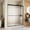 Black, variant on ACE DECOR 56-60in. W x 70in. H Double Sliding Semi-Frameless Shower Door, with Clear SGCC Tempered Glass, Matte Black Finish