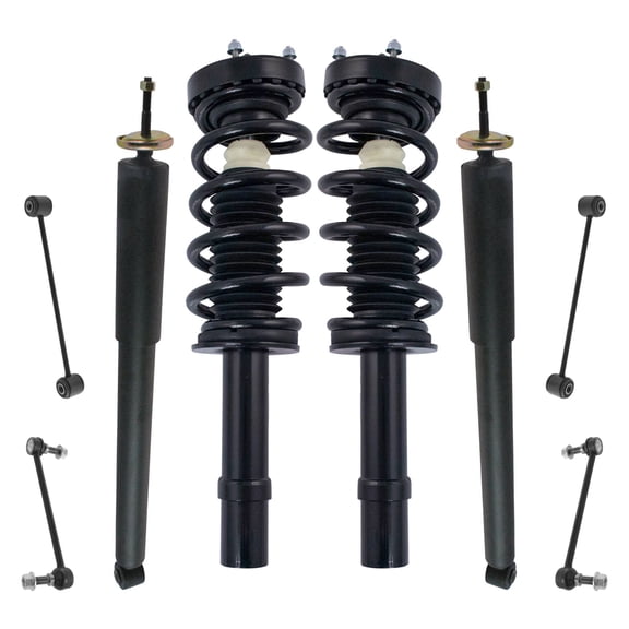 TRQ Front Rear Complete Strut Spring Assembly Shock Sway Link Kit for Charger SKA67295