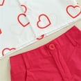 thumbnail image 5 of LIJCC Toddler Baby Boys Valentines Day Outfits Kids Heart Print Short Sleeve Button Up Shirt and Solid Color Pockets 2Pcs Shorts Summer Clothes, 5 of 7