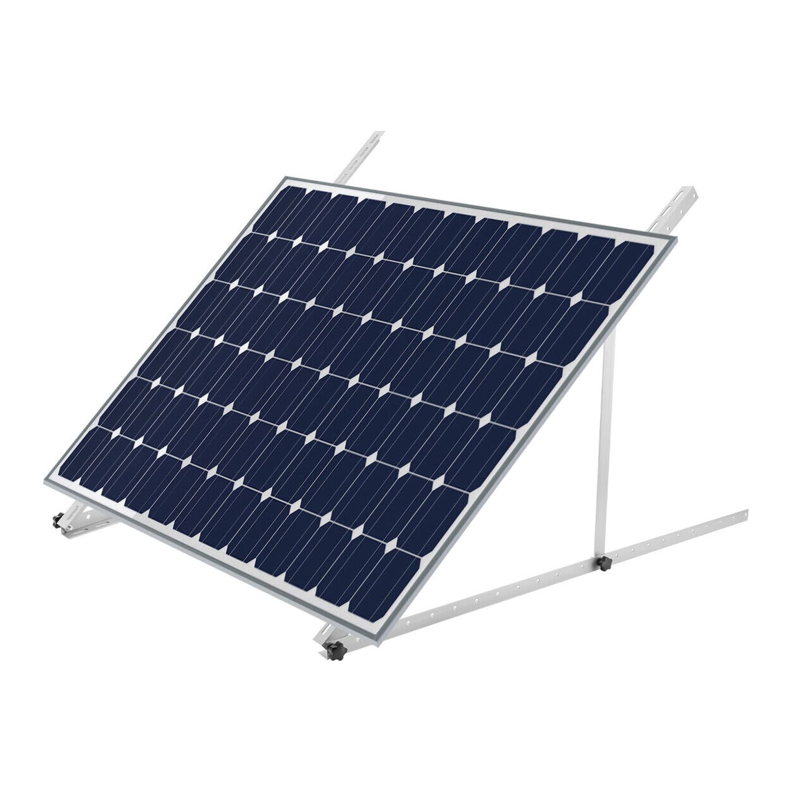 45" Adjustable Solar Panel Mounting Brackets Kit System Aluminum Alloy for 2PCS Solar Panels Used in RV, Ship, Roof, Shed, Sea, Ground, Garage