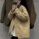 thumbnail image 3 of Chaquetas para mujer Otoño Diseño de rana rómbica sólida Prendas de abrigo Cárdigans de manga larga de gran tamaño Abrigos vintage casuales Tops de mujer, 3 of 5