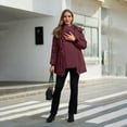 thumbnail image 3 of Riecok Maternity Winter Coat 3 in 1 Puffer Hooded Jacket Solid Long Sleeve Zip up Thick Parkas Outerwear with Pocket, 3 of 8