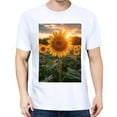 thumbnail image 3 of Basic top Tees For Women Loose Boyfriend ShirtsSunflower Casual Blouse round neck, 3 of 5