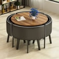 thumbnail image 4 of Round Table with 4 Chairs Dining Table Set Chairs and Table Tables for Lunch Kitchen Table Magazine Table Furniture for Home My Lux Decor Round, 4 of 59