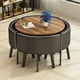 thumbnail image 4 of Round Table with 4 Chairs Dining Table Set Chairs and Table Tables for Lunch Kitchen Table Magazine Table Furniture for Home My Lux Decor Round, 4 of 59