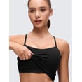 thumbnail image 3 of CRZ YOGA Womens Butterluxe Longline Sports Bras Racerback Padded Yoga Workout Crop Top, 3 of 6