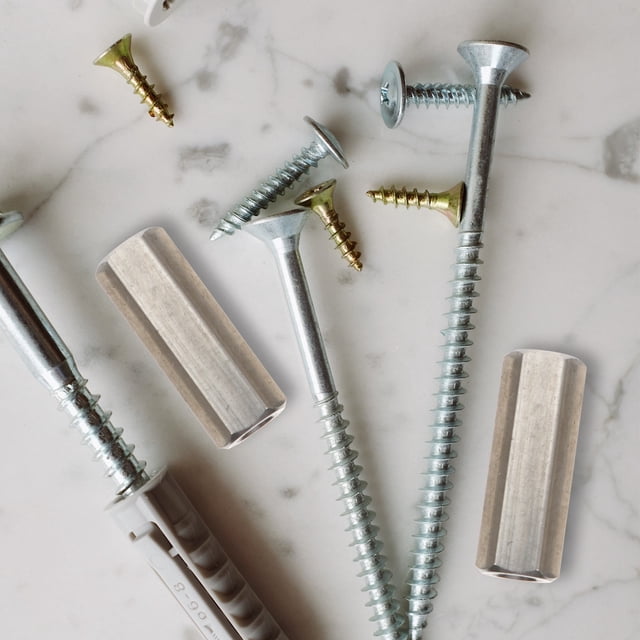Raindrops 4Ud Tornillos De Acoplamiento Con Rosca Femenina Y Acabado En Inoxidable Plata