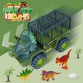 thumbnail image 6 of Dinosaur Transport Truck, Dinosaur Playset Toys with 3 Dino Figures, Large Triceratops Vehicle Carrier Car Toys, Dinosaur Toys for Boys Ages 3+, Birthday Gifts for Toddler Kids, 6 of 8