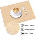 thumbnail image 6 of Cloth Placemats Set of 6, Cotton Linen Blend Machine Washable Durable Linen Table Mats, Heat Resistant Placemats Wrinkle Free Place Mats for Dining Table, Easy to Clean, 6 of 7