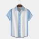 thumbnail image 3 of Mens Manga Corta Botón Abajo Camisas de la Impresión de la Playa Turndown Collar Camisa, Casual Botón Blusa para Hombres, 3 of 3