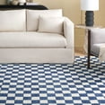 thumbnail image 2 of SAFAVIEH Martha Stewart Chelsea Checkered Area Rug, Blue/Ivory, 8' x 10', 2 of 8