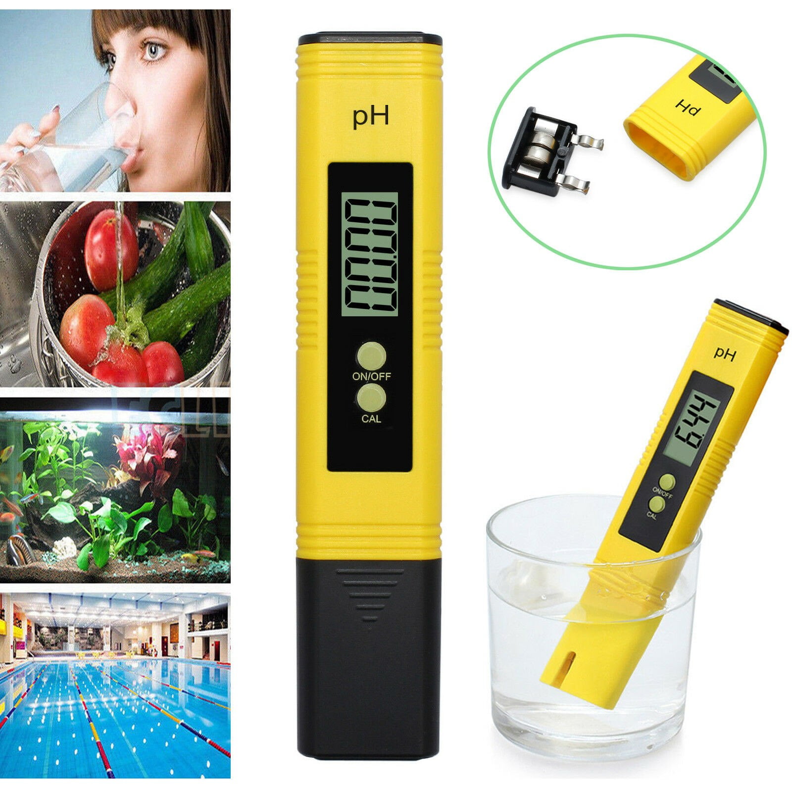 Digital Electric PH Meter LCD Pocket Hydroponics Aquarium Water Test Pen US 