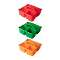 thumbnail image 1 of 3 piezas Compartimiento de escritorio Basket Multi Grid Clasificación Divisor Artesanía Organizador de almacenamiento para papelería Maquillaje Sala de estar Oficina rojo verde naranja Gloria Cesta de almacenamiento, 1 of 9
