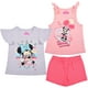 Photo 1 of Disney 3 Pack Minnie Mouse Girl's Short Sleeves Tee, Sleeveless Shirt and Shorts Set for Kids 6