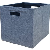 Better Homes & Gardens Collapsible Fabric Cube Storage Bin, Indigo