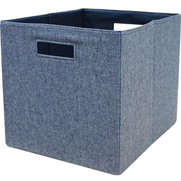 Better Homes & Gardens Collapsible Fabric Cube Storage Bin, Indigo