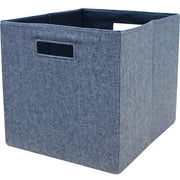 Better Homes & Gardens 12.75" Fabric Cube Storage Bin, Indigo