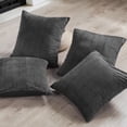 thumbnail image 3 of Home Soft Things Pleated Velvet 4 Piece Throw Pillow Cover Set - Gun Metal - 20" x 20", 3 of 6