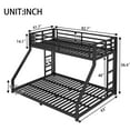 thumbnail image 2 of Netrum Metal Twin XL over Queen Bunk Bed for Teens and Adults,Noise Reduced/No Box Spring Needed,Black, 2 of 7
