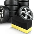 thumbnail image 4 of 5x Professional Automotive Car Wheel Washer Tyre Tire Dressing Applicator Curved Foam Sponge Pad Black+yellow, 4 of 4