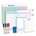 thumbnail image 1 of ER Calendario magnético para tareas domésticas, juego de pegatinas para nevera, pizarra blanca suave, calendario degradado azul y rosa oso de fresa Electrónica, 1 of 5