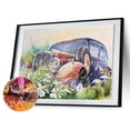 thumbnail image 1 of Cuadros Decorativos 5D taladro cuadrado completo diamante pintura coche y flor Kit imágenes ilustraciones artesanías Tmvgtek embutido en tela, 1 of 9