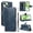 Blue, variant on Designed for iPhone 13 Case Wallet, Men Women Flip Folio Cover with PU Leather Stand Credit Card Holders Slots Wrist Strap Magnetic Phone Case Compatible with iPhone 13, Yellow