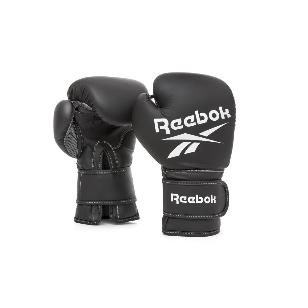 Reebok Boxing Gloves, 12oz Weight, Black, One Size, Adjustable Strap