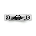 thumbnail image 4 of Sterling Silver Stackable Expressions Polished Enameled Peace Sign Ring Size 10, 4 of 5