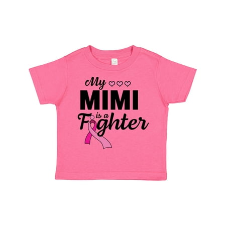 

Inktastic Breast Cancer Awareness My Mimi is a Fighter Gift Toddler Boy or Toddler Girl T-Shirt