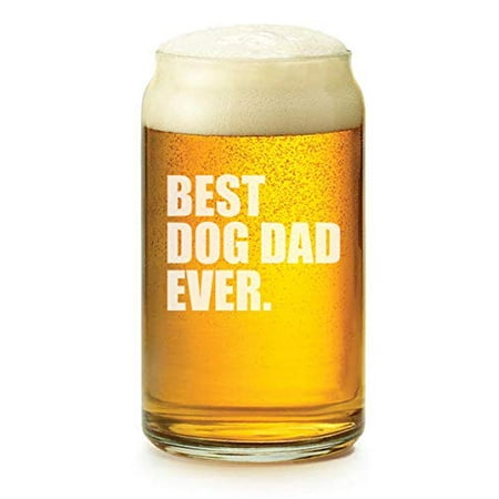 16 oz Beer Can Glass Best Dog Dad Ever