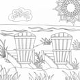thumbnail image 3 of Varacek, Pam 12x12 Black Modern Framed Museum Art Print Titled - Beach Day, 3 of 5