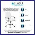thumbnail image 4 of Flash Furniture Whitney Ergonomic LeatherSoft Swivel Mid-Back Executive Office Chairs White, 4 of 9