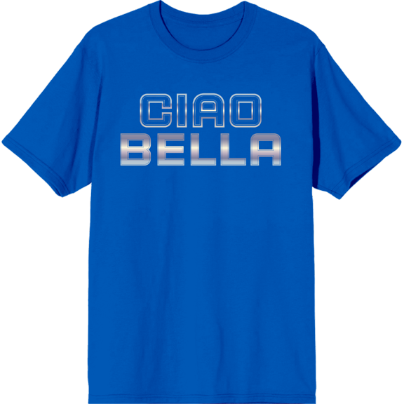 Ciao Bella Adult Royal Blue Crew Neck Short Sleeve Tee-Medium