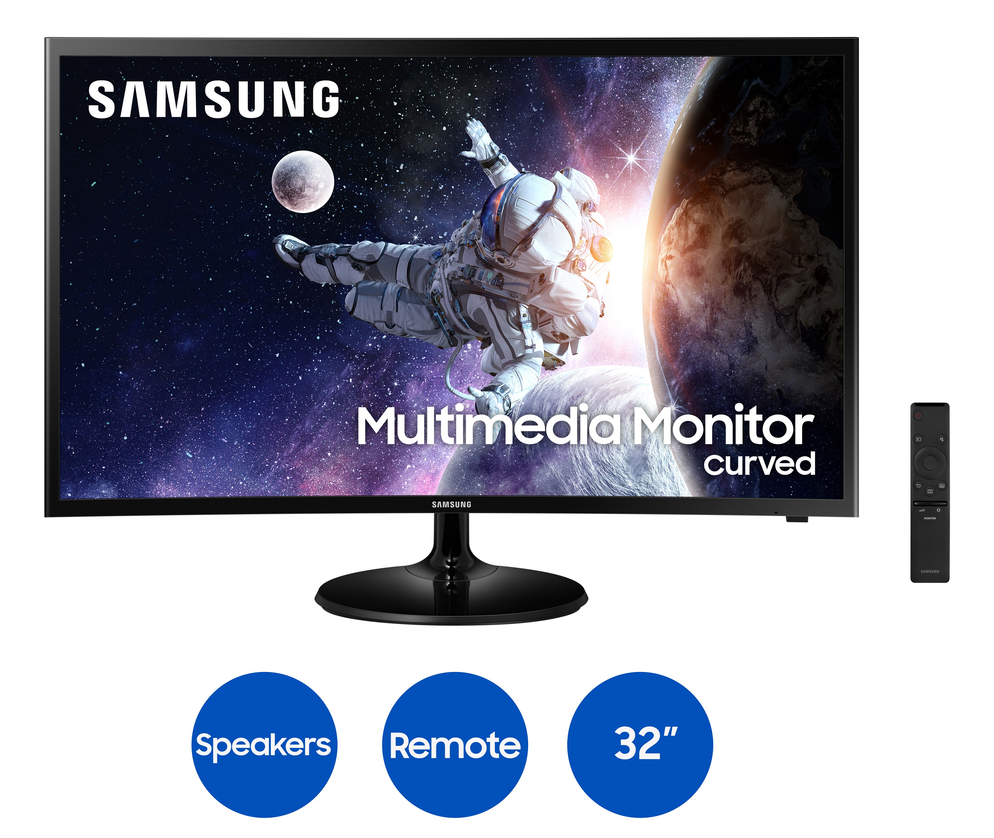 Samsung 32" Curved 1920x1080 HDMI 60hz 4ms FHD LCD Monitor - LC32F39MFUNXZA (Speakers Included) - image 3 of 19