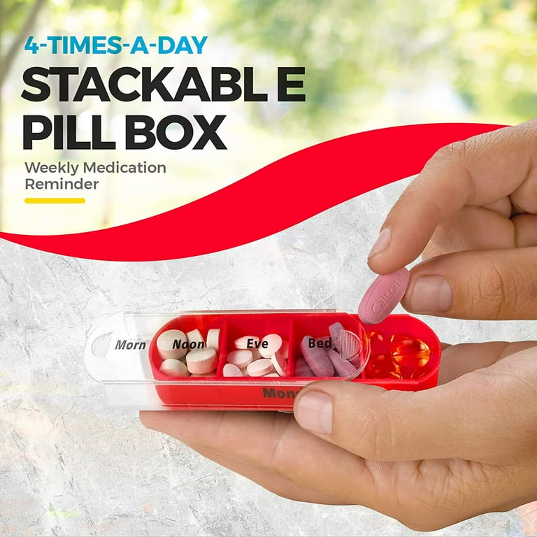 MEDca Large Weekly Pill Organizer Box - 7 Day Week Pill Planner Organi –  DealJock