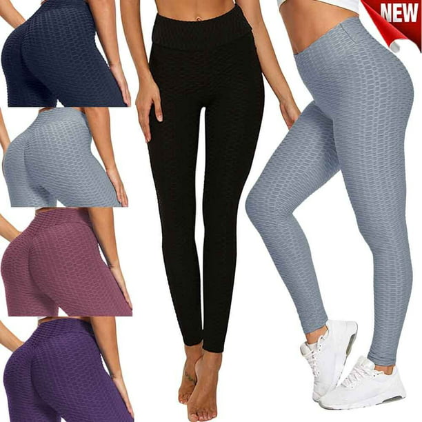 Booty Leggings for Women Textured Scrunch Butt Lift Yoga Pants Slimming ...