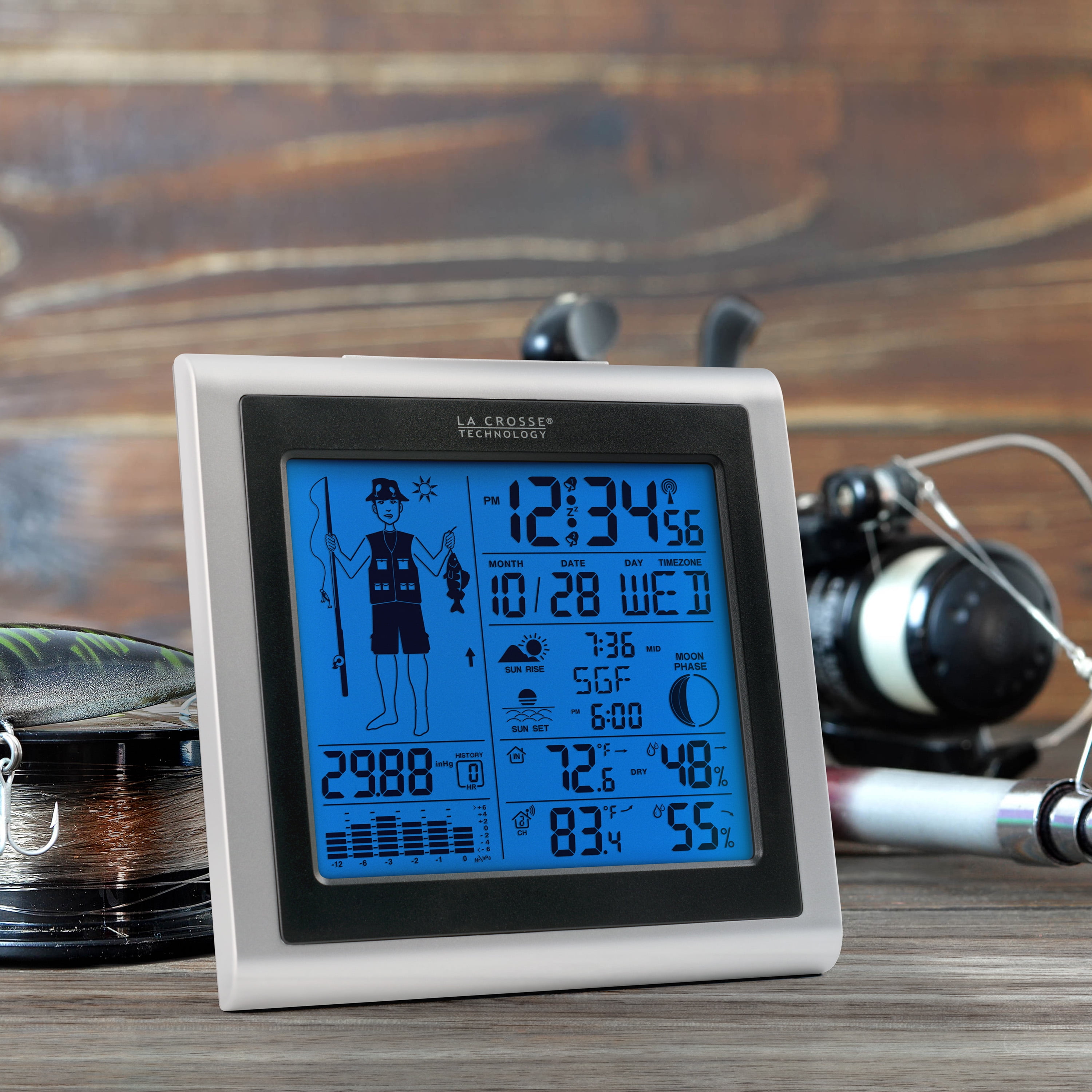 La Crosse Technology Digital Wireless Weather Station with Fisherman Icon, 308-1451