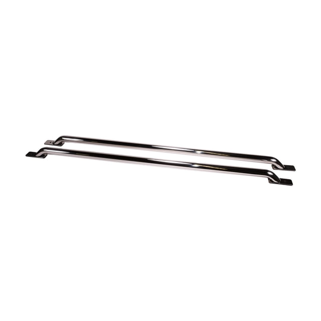 TrailFX Bed Side Rail D0009S TFX Bed Rails; Stake Pocket Mount; Polished; Stainless Steel; Without Tie Down; Not Compatible With Tool Box