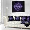 thumbnail image 3 of Designart Fractal Purple Flower Explosion - Floral Throw Pillow - 18x18, 3 of 5