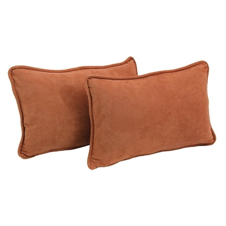 Blazing Needles Microsuede 20 x 12 in. Rectangle Decorative Throw Pillows - Set of 2