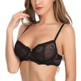 thumbnail image 2 of Wingslove Soutien-Gorge Balconnet en Dentelle Transparente Non Rembourré avec Armatures pour Femmes, 2 of 4