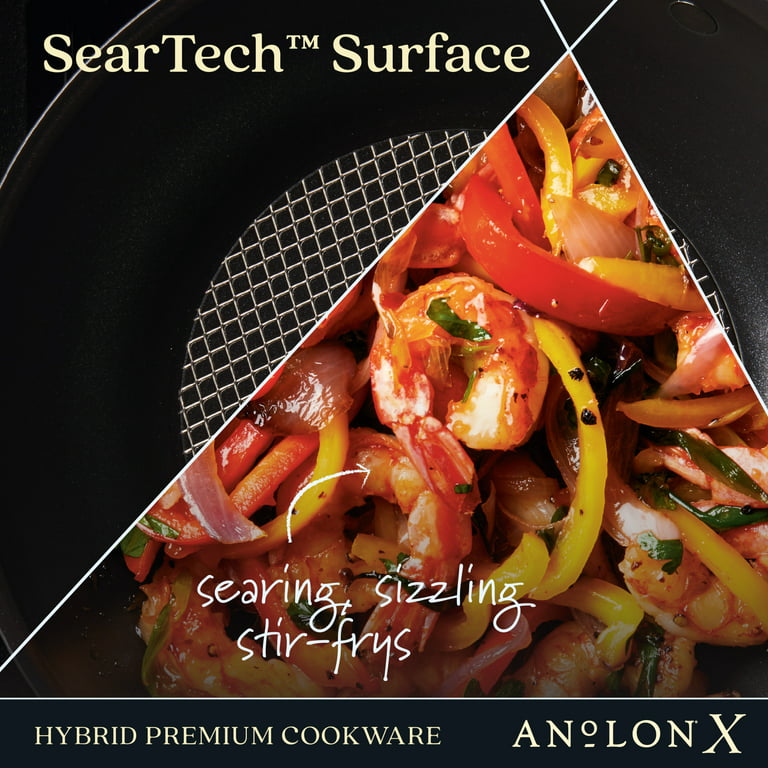 Anolon X Hybrid Nonstick Induction Saucepan With Lid - Super Dark