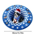 thumbnail image 3 of Christmas 3D Rug,Christmas Optical Illusion Rugs, Washable Indoor Throw Floor Covers,Xmas Round Area Cute Dog Rug,Santa Claus Non- Festival Carpet for Living Room Bedroom, Gifts! (B-15 Inch), 3 of 5